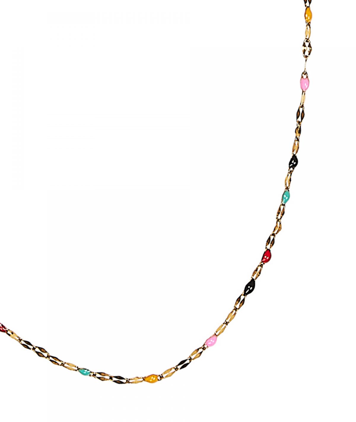 Multicoloured Stones and Pearl Necklace by TFD