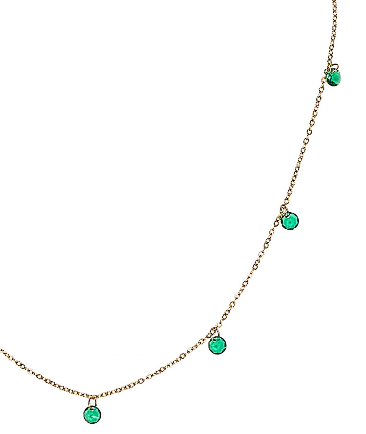 Round Mint Stones Necklace by TFD