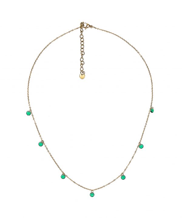 Round Mint Stones Necklace by TFD