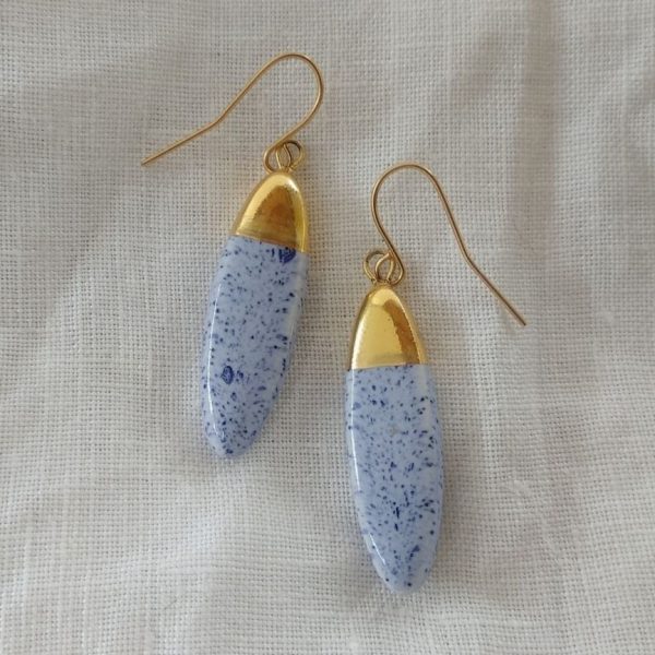 Blue Sparkle Earrings by Nunako