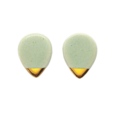 Celadon Stud Earrings by Nunako