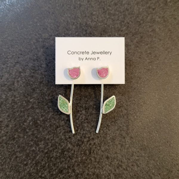 Pink Tulip Earrings By Anna P.