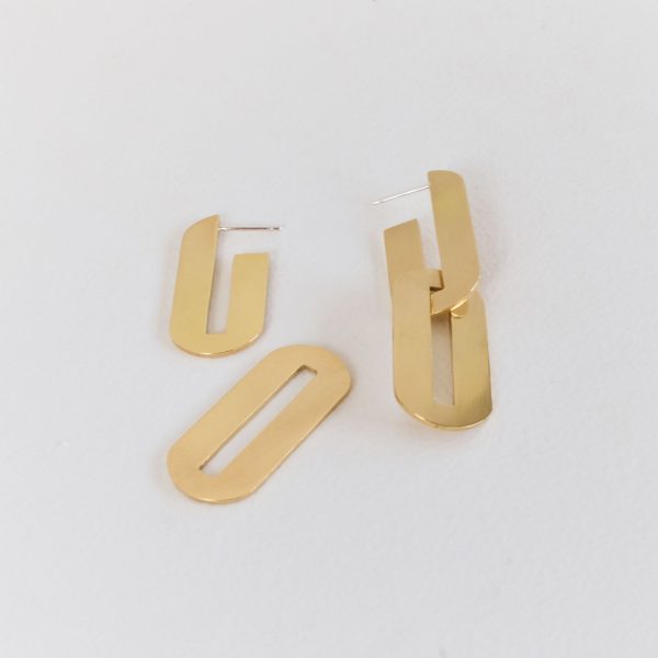 Two-Tier Rectangle Earrings by Meet The Cat