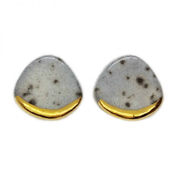Kiveli Stud Earrings Stone White by Nunako