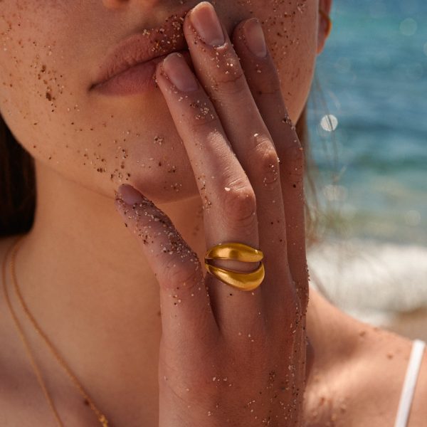 Gold Matte Sunshine Ring by Xoutou's