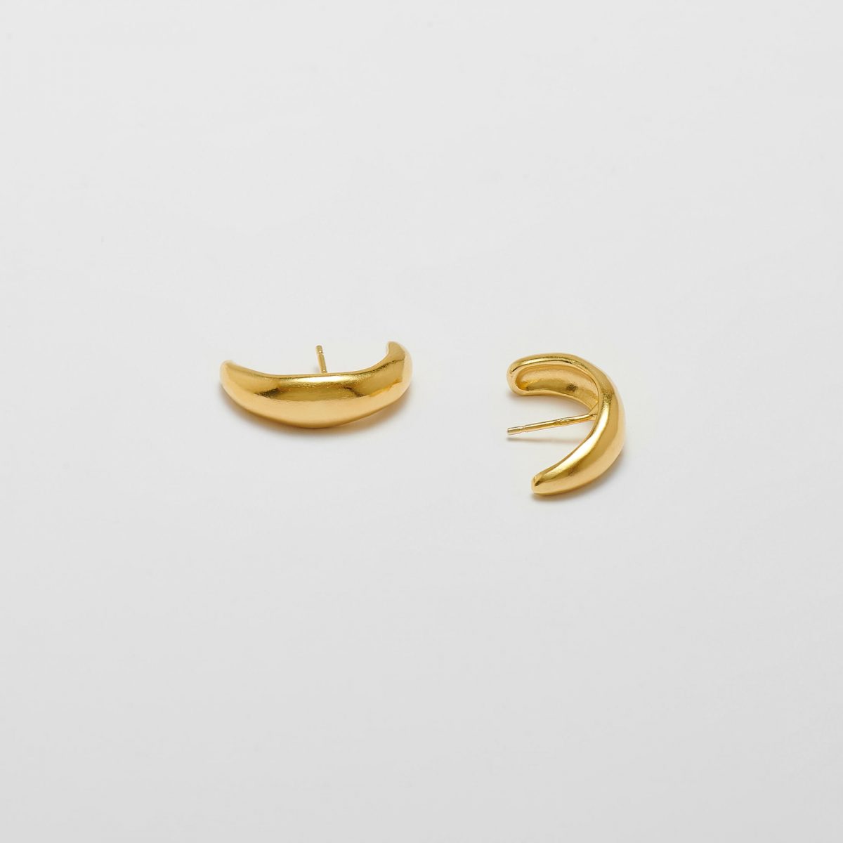 Gold Ocean Stud Earrings by Xoutou's