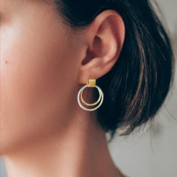 Gold and Silver Cora Earrings by Xoutou's
