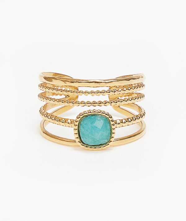 5 Lines Amazonite Ring By TFD