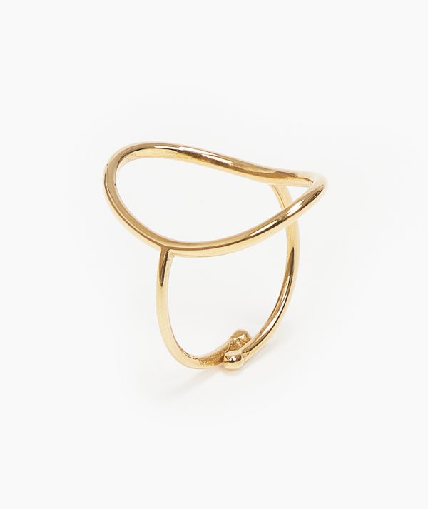 Gold Oval Hole Ring By TFD