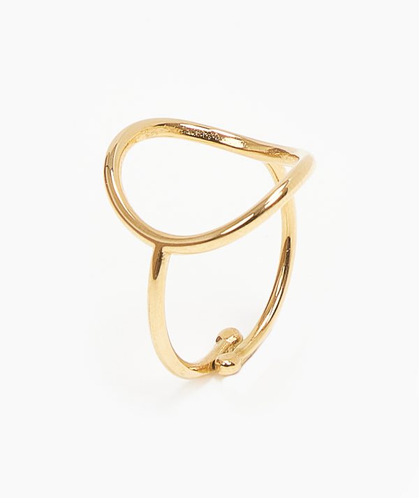 Gold Round Hole Ring By TFD