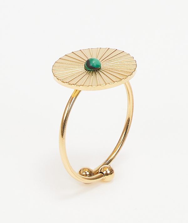 Green Ray of Light Ring By TFD