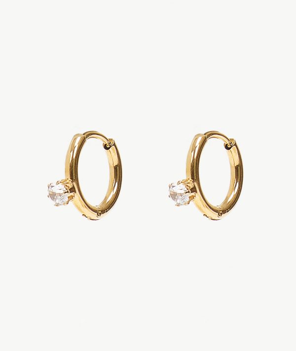 Tiny Hoops with Pearls By TFD
