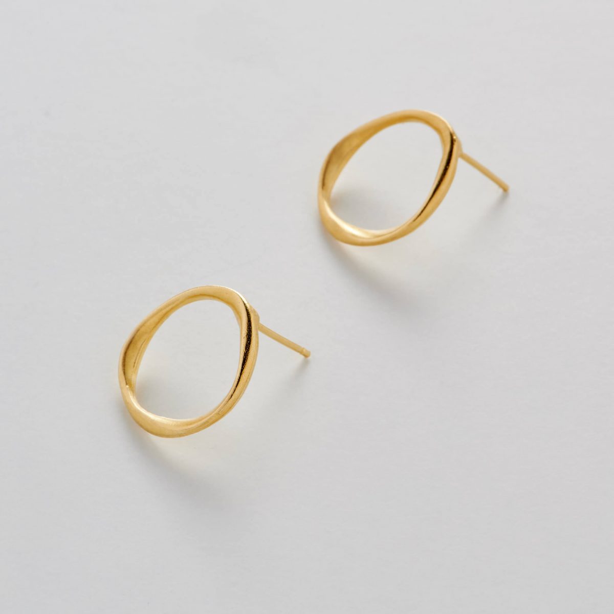 Gold Melted Wax Earrings by Xoutou's