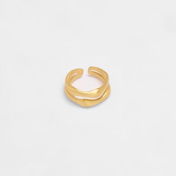 Gold and Silver River Ring by Xoutou's