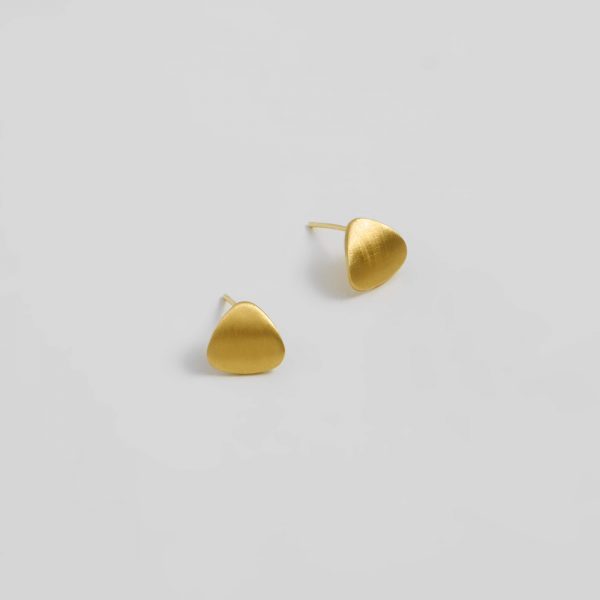 Dream A Little Dream Gold Stud Earrings by Xoutou's