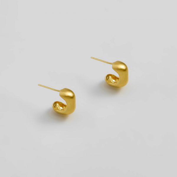 Gold Plot Twist Earrings by Xoutou's