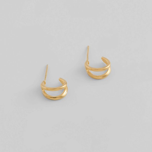 Gold Irene Earrings by Xoutou's