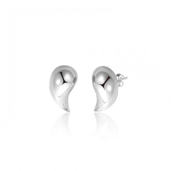 Silver Drop Stud Earring Μ