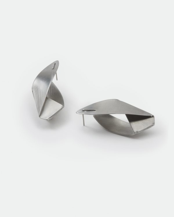 Silver Origami I Earrings by BOTH