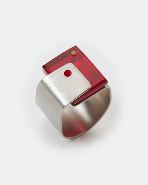 Red Flat Ring by BOTH