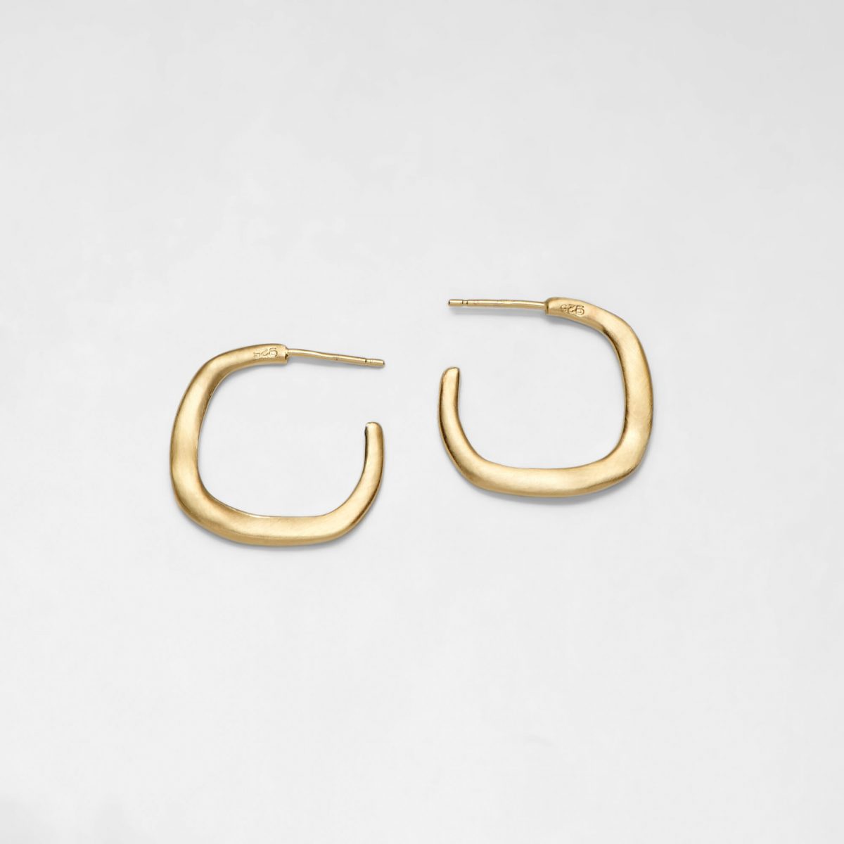 Gold Square Hoops by Xoutou's