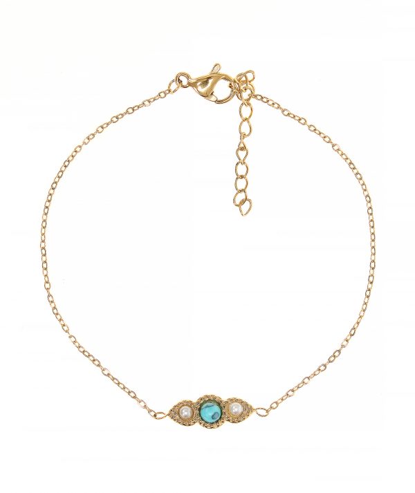 The Light Blue Drop Stone Necklace by TFD