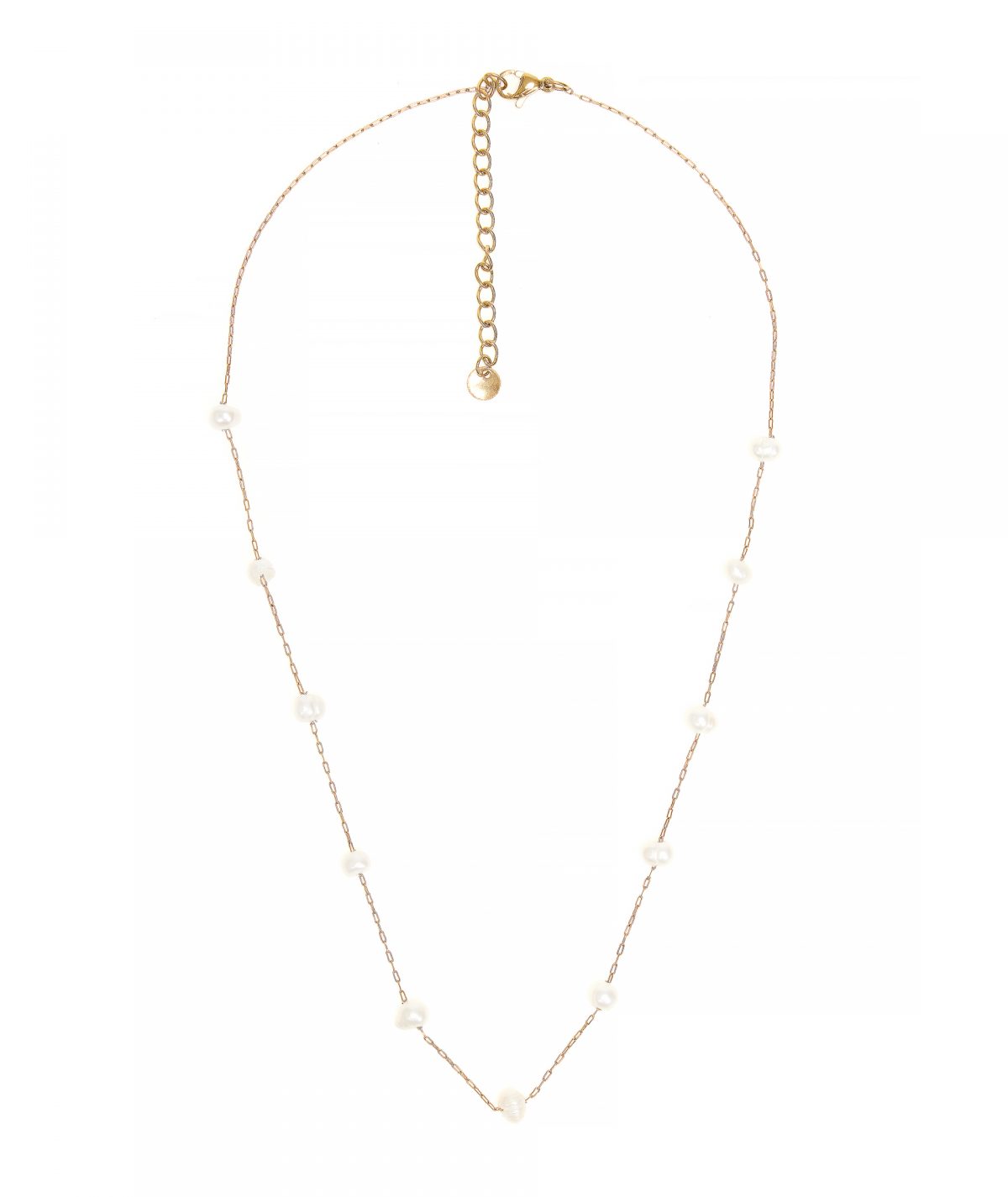 Pearls and Chain Gold Necklace by TFD