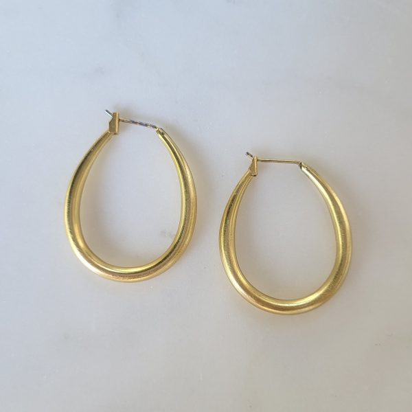 Small Gold Oval Hoops