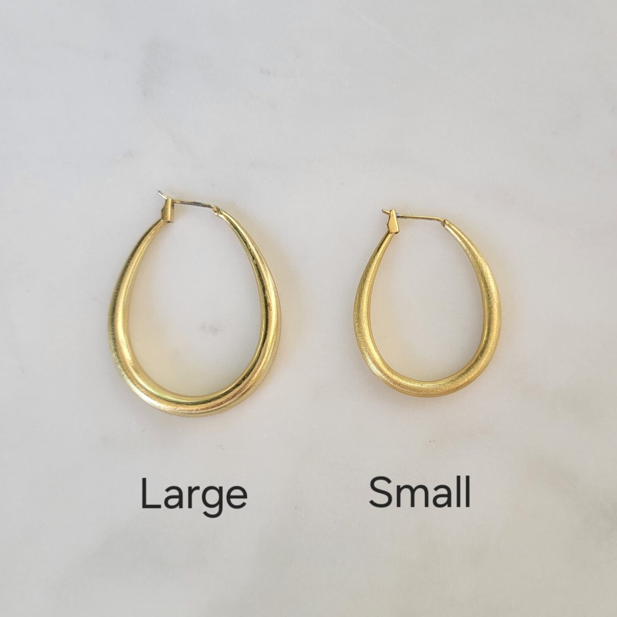 Small Gold Oval Hoops