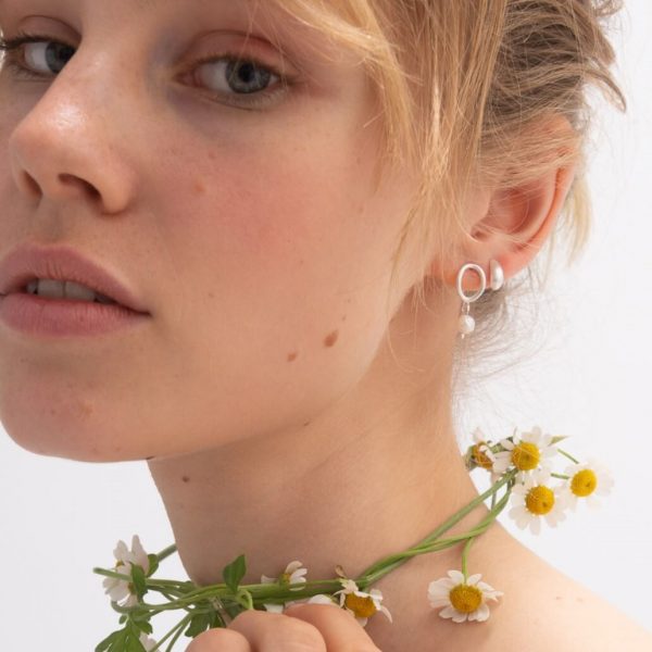 Flower Moon Stud Earrings by Xoutou's