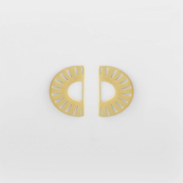 Gold Sunshine Stud Earrings by Xoutou's