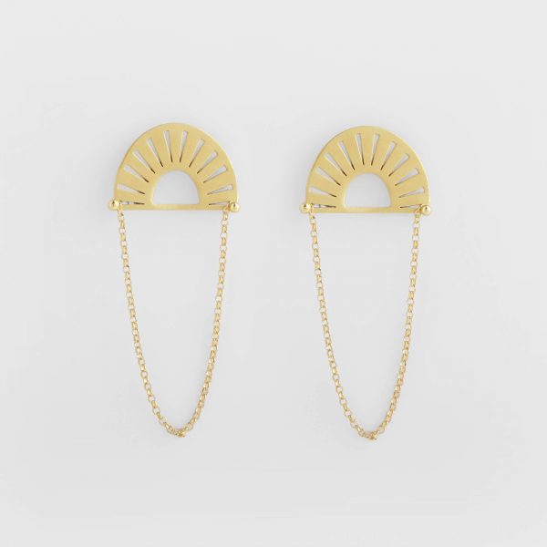 Hello Sunshine Stud Gold Earrings by Xoutou's