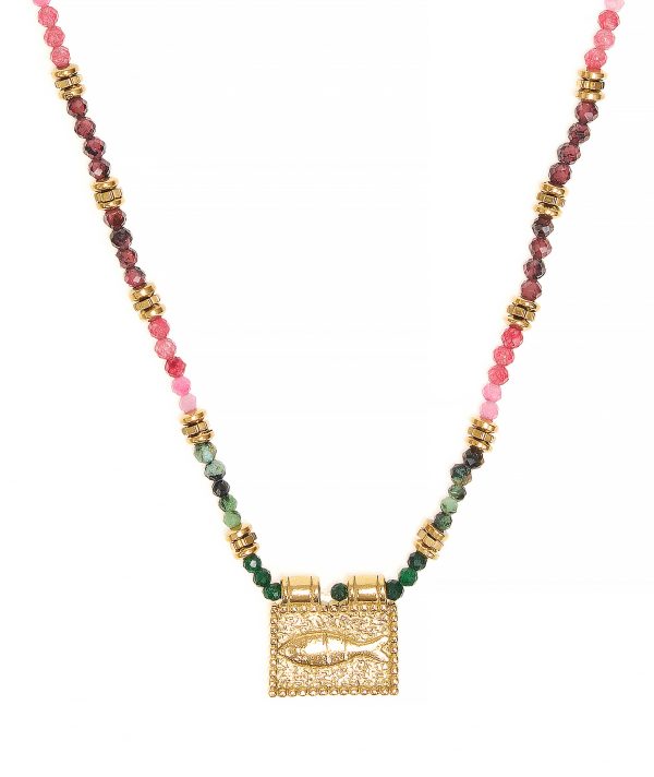 Rectangle Fish Multi Necklace by TFD