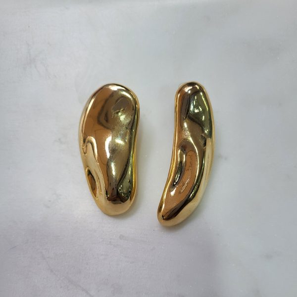 Gold Fluid Earrings No.1