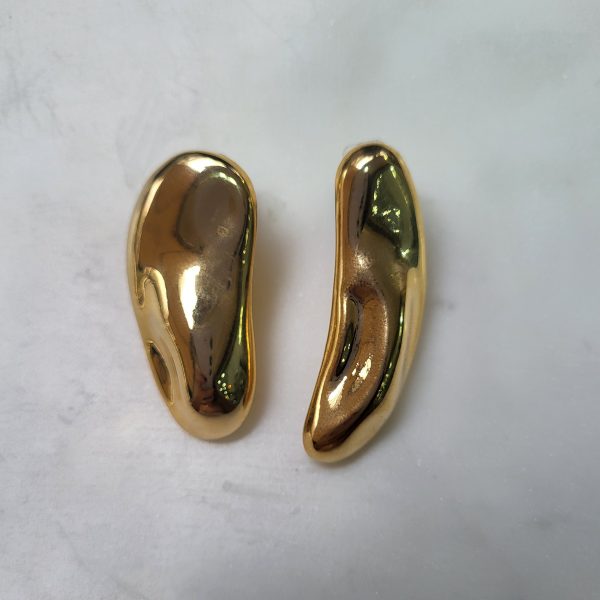 Gold Fluid Earrings No.1