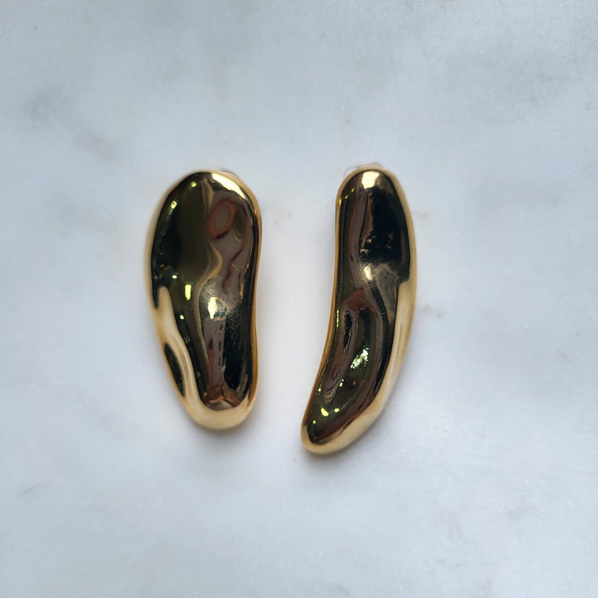 Gold Fluid Earrings No.1